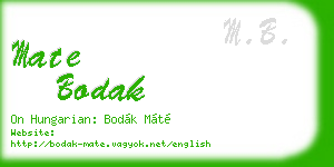 mate bodak business card